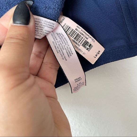 NWT Victoria’s Secret navy blue velvet mini bustier Sz L - Picture 6 of 8